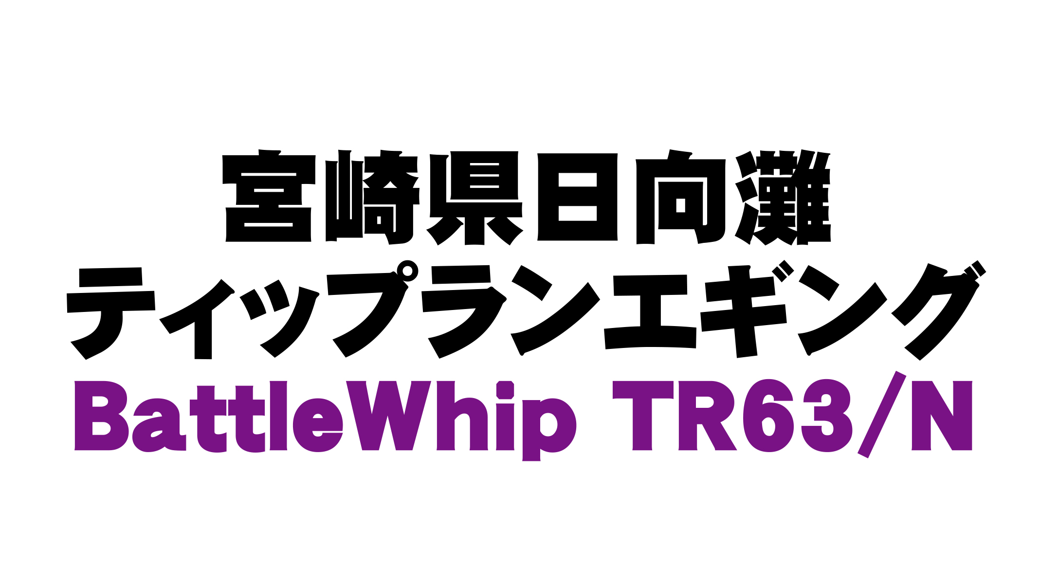 【フィールドスタッフレポート】「宮崎県日向灘のティップランエギング」BattleWhip TR63/N